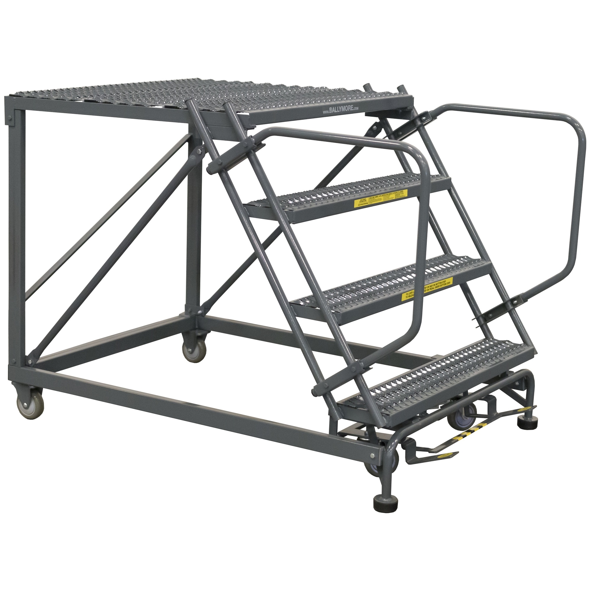 Ballymore, Rolling Work Platform, Overall Height 30 in, Steps 3, Material Steel, Model# SW-SNR3-3636